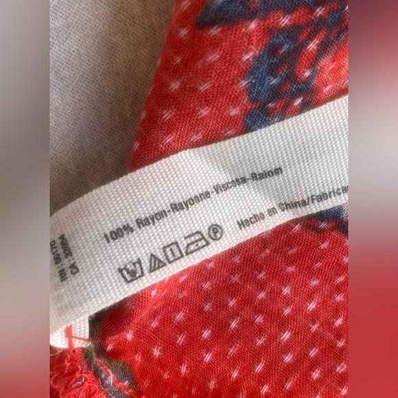 intimately free people red floral open back slip dress sz. s - Picture 17 of 17